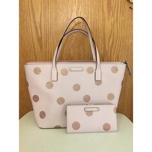 Kate spade haven lane hani tote with matching wall